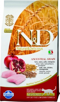 Farmina N&D Low Grain Cat Chicken and Pomegranate Neutered 5 